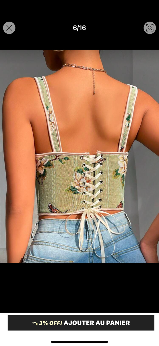 Corset fleuri chic