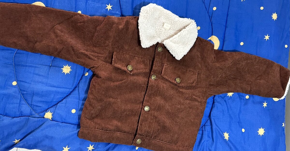 Unisex brown baby jacket