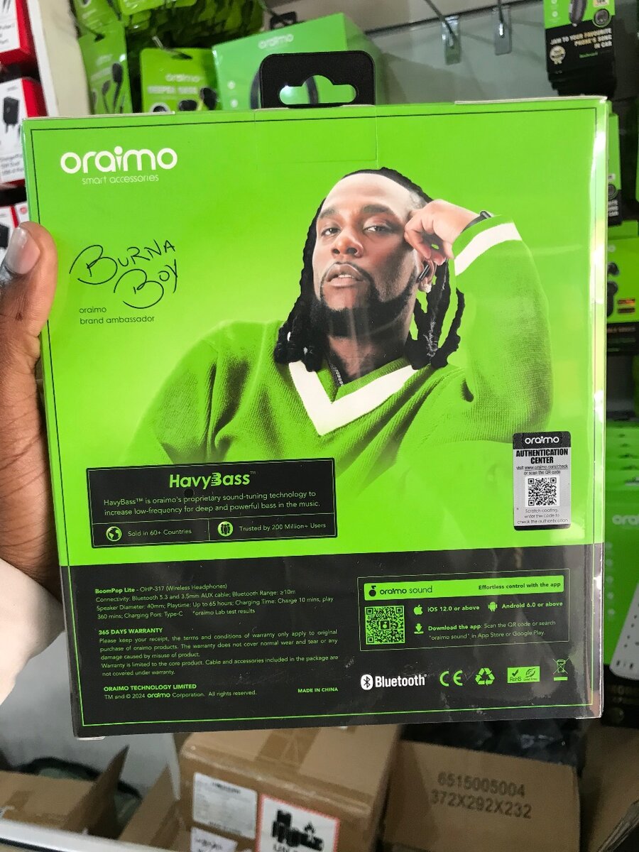Boom pop lite overhead Oraimo headphones