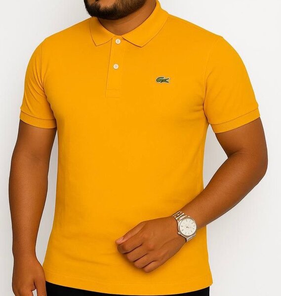 Polo homme jaune classique