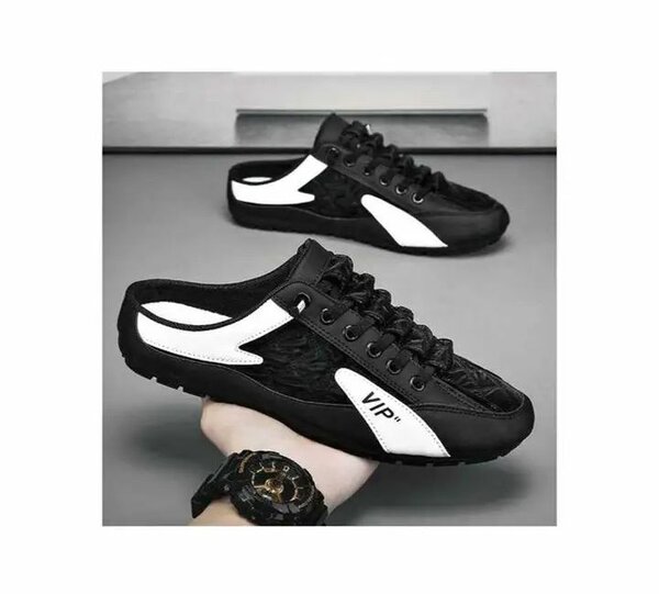 Chaussures VIP noires et blanches pour hommes