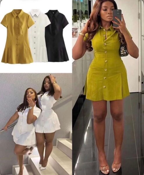 Robe chemise élégante en lin