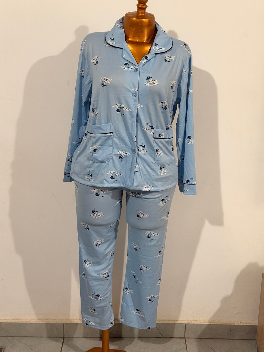 Pyjama Femme Bleu Pastel