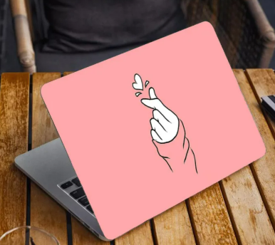 I purple you - BTS - BTS Army - Girl hand Heart Laptop Skin Vinyl Sticker Decal, 12 13 13.3 14 15 15.4 15.6 inch Laptop Skin Sticker Cover Art Decal Protector Fits All Laptops