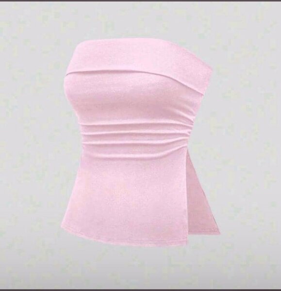 Top bustier rose élégant