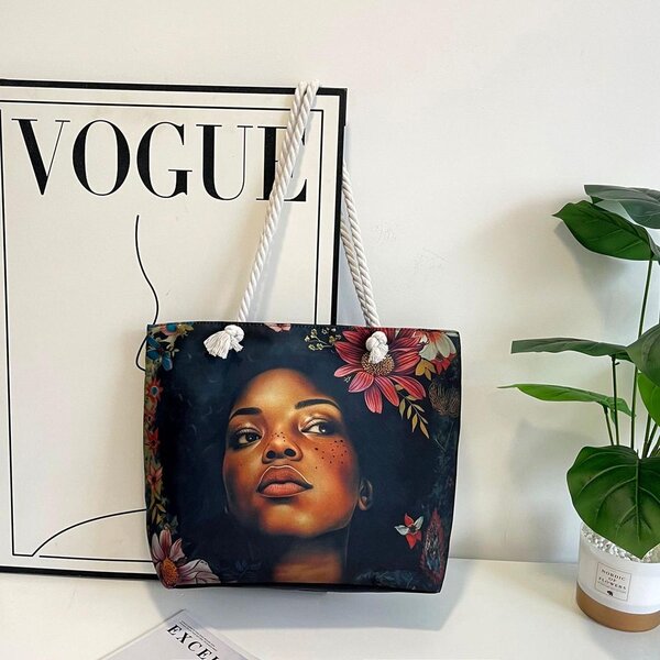 Sac cabas femme imprimé fleurs