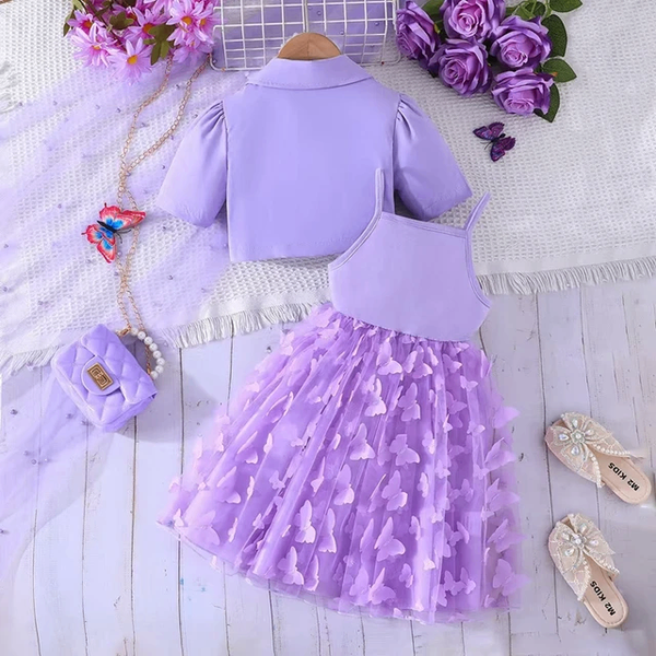 Complet veste pour fille violette