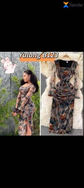 Robe Longue À Motif Élégant