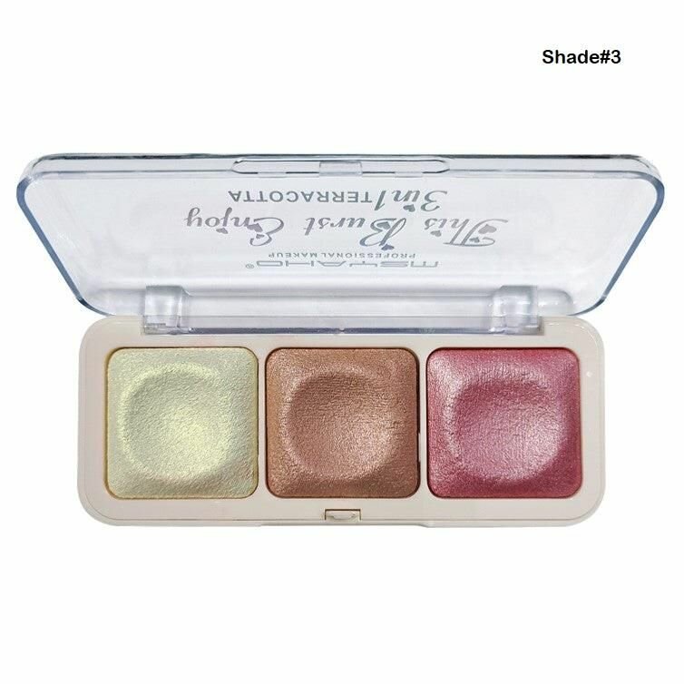 MSYAHO Terracotta Blush 3 IN 1 Shade Blush Palettes For Girl