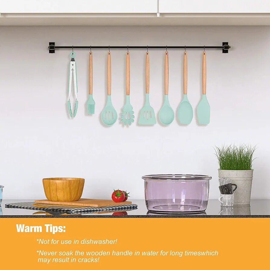Set d'ustensiles de cuisine en silicone