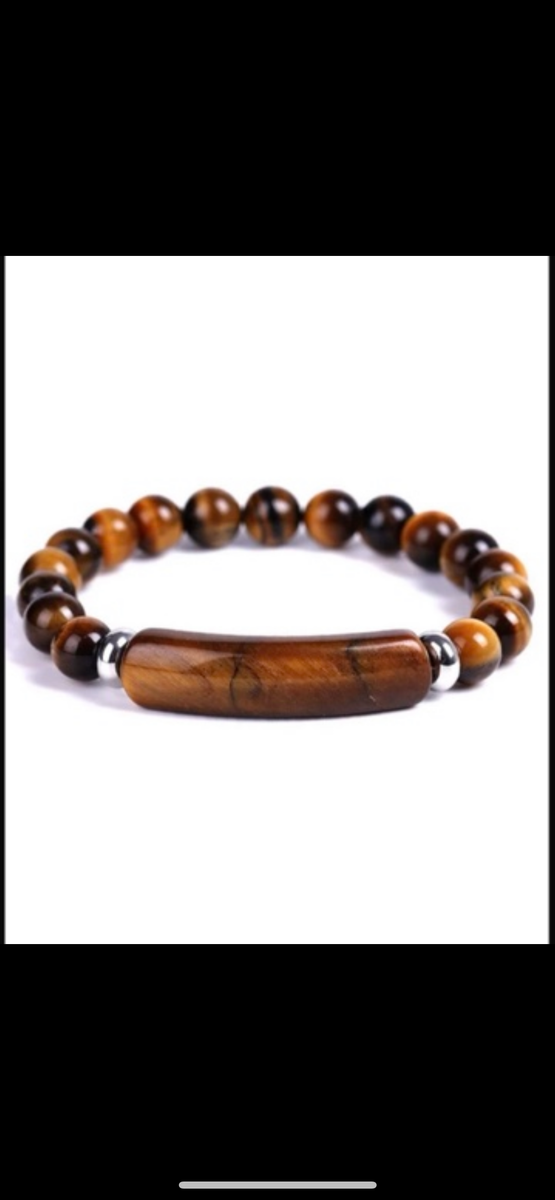 Bracelet en cuir et perles