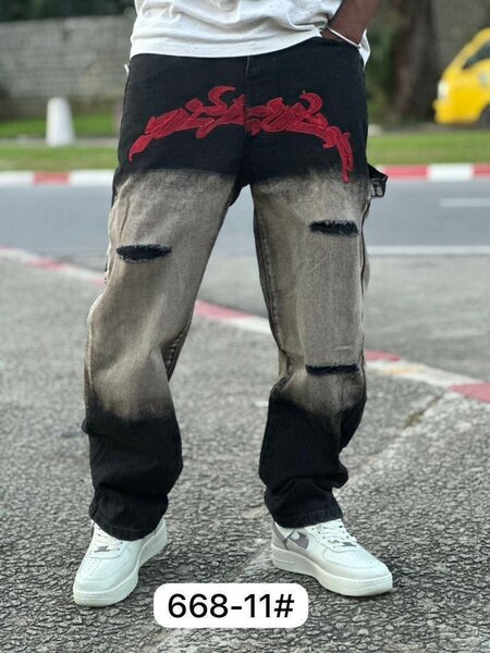 Jean délavé graffiti