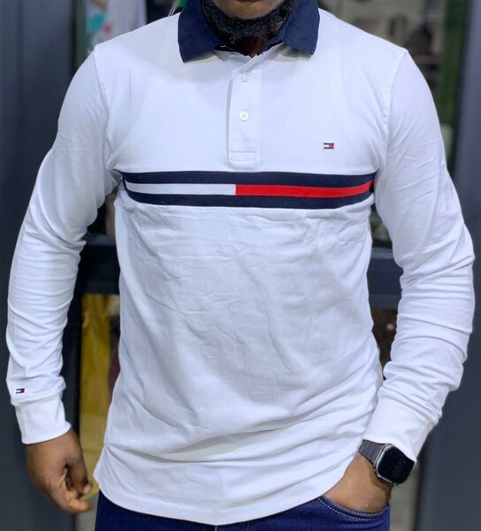 Polo homme manches longues tendance