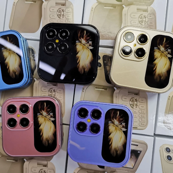 Téléphone à clapet i17 mini couleur or