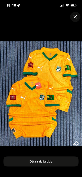 Maillot Équipe Côte d'Ivoire