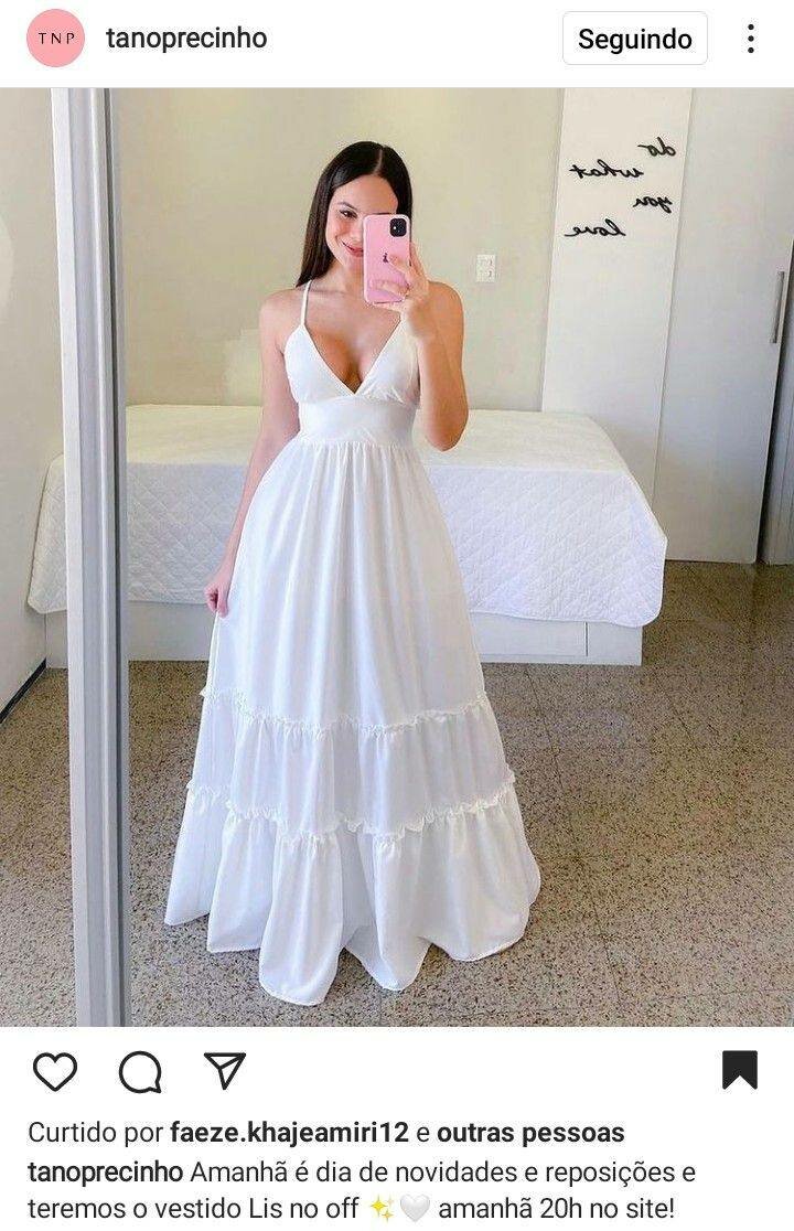 Robe longue blanche élégante