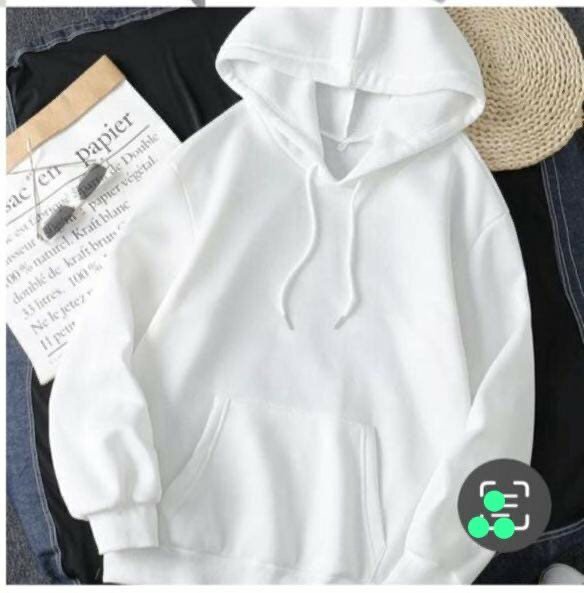 Sweat à capuche blanc unisexe