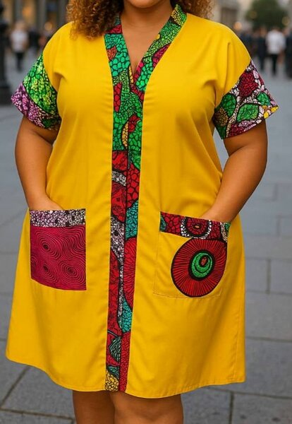 Robe ethnique en coton colorée