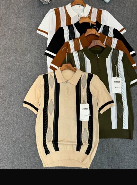 Polos rayés décontractés homme