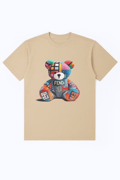 T-shirt en coton imprimé ours