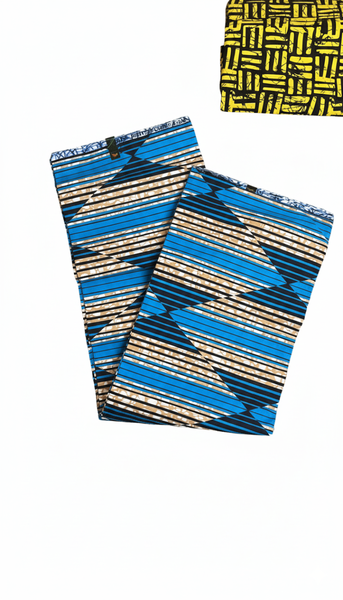 Tissu Wax Africain Bleu