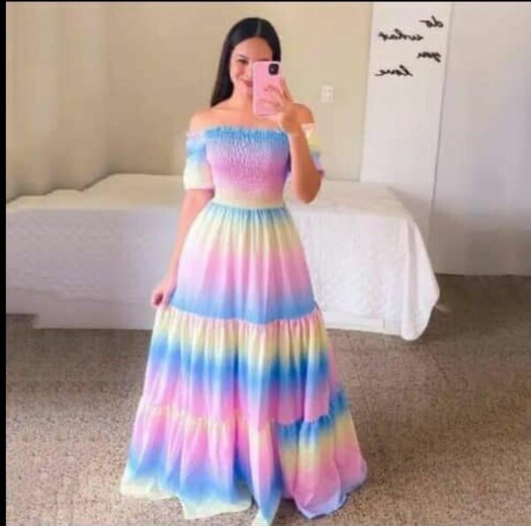 Robe longue dégradée