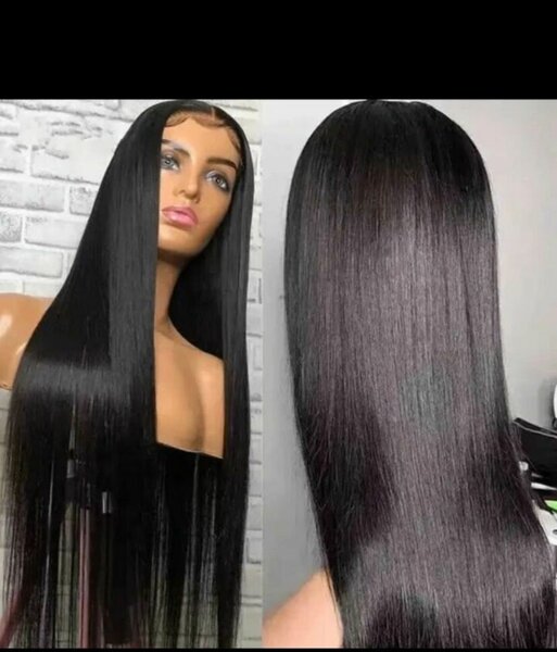 Perruque lisse noire