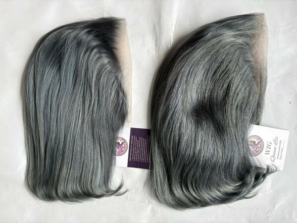 Perruque  gris argenté