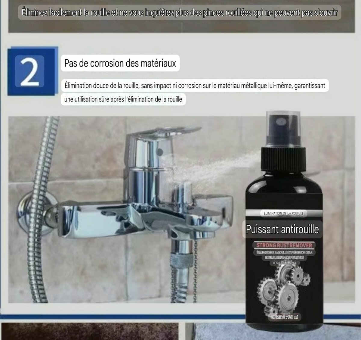 Spray antirouille pour métal