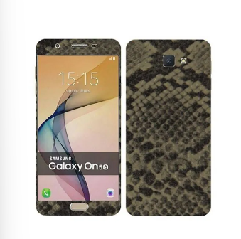 Samsung Galaxy On5 2016 Grey Brown Snake Leather Texture Mobile Skin