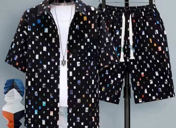 Ensemble short et chemise décontracté