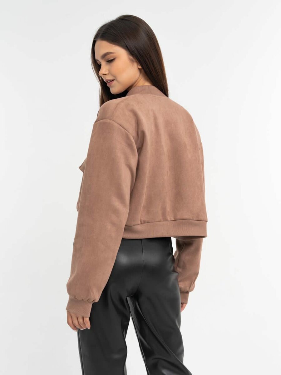 Бомбер замшевый