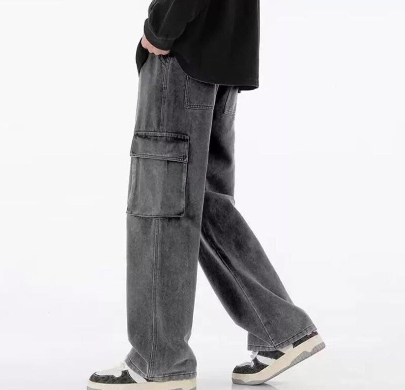 Pantalons cargo denim larges