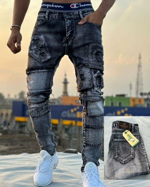Jean skinny délavé pour homme