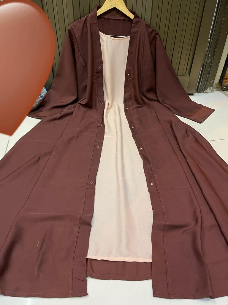 Chocolaty Abaya with inner attached