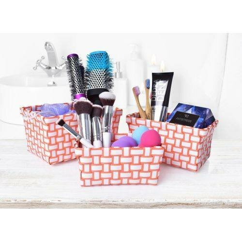 LOT DE 3 PANIERS DE RANGEMENT D'OBJETS DIVERS - 𝗢𝗿𝗮𝗻𝗴𝗲