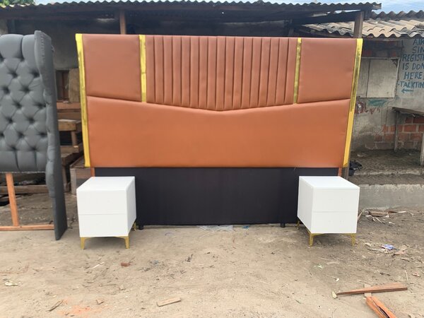 Headboard and side drawers