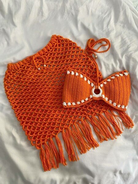 Jupe de plage au crochet