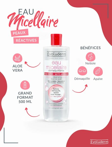Eau Micellaire Peaux Réactives
