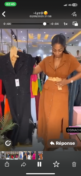 Robe chemise élégante femme