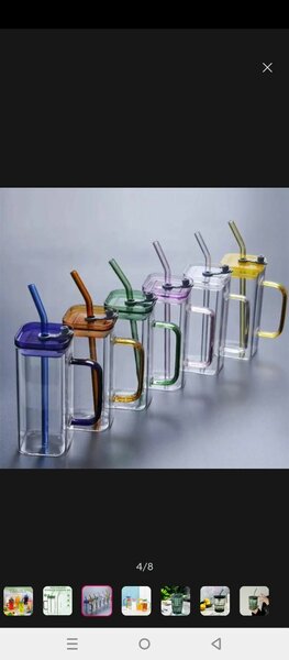 Stylized glass tumbler