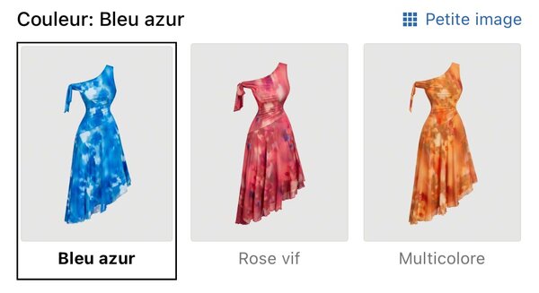 Robe asymétrique tie-dye