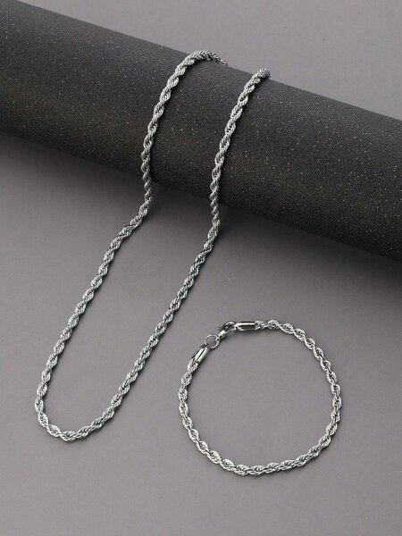 Ensemble collier et bracelet argent