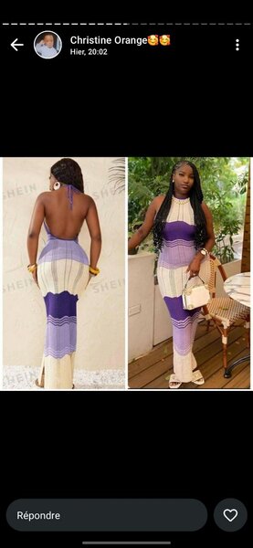 Robe élégante soirée femme