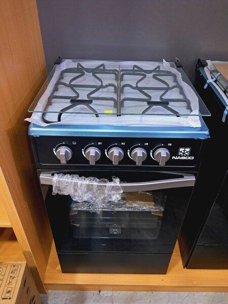 Nasco 4 burner gas stove with Oven and Grill black