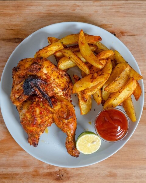 Poulet frit + frites