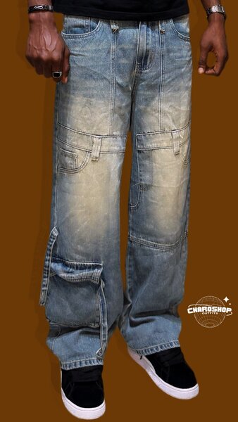 Jeans cargo décontracté homme