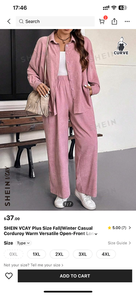 Co-ord set 2xl size from shein brand new