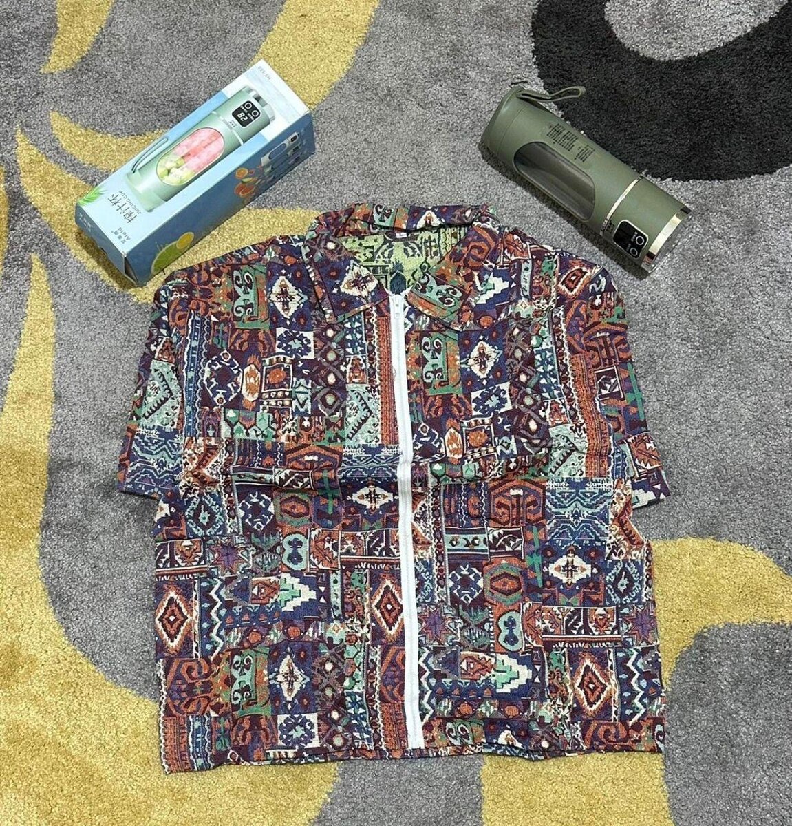 Chemise imprimée rétro unique