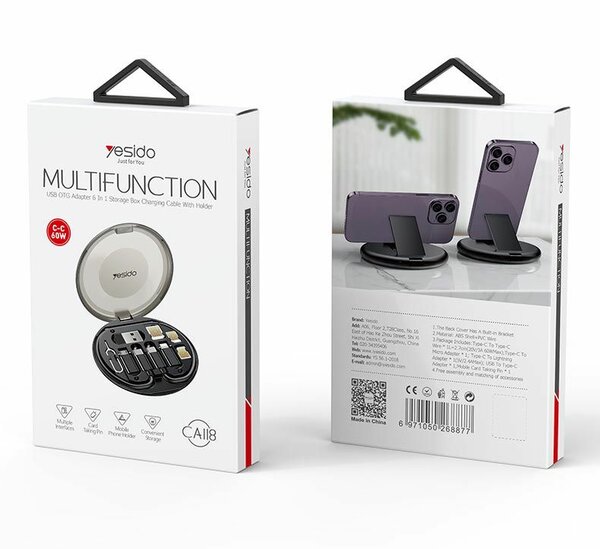 Cable multifonctions 6 en 1